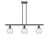 Athens Deco Swirl 36-Inch 3-Light Stem-Hung Island Light 8.625-Inch High