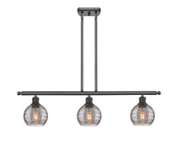 Athens Deco Swirl 36-Inch 3-Light Stem-Hung Island Light 8.625-Inch High