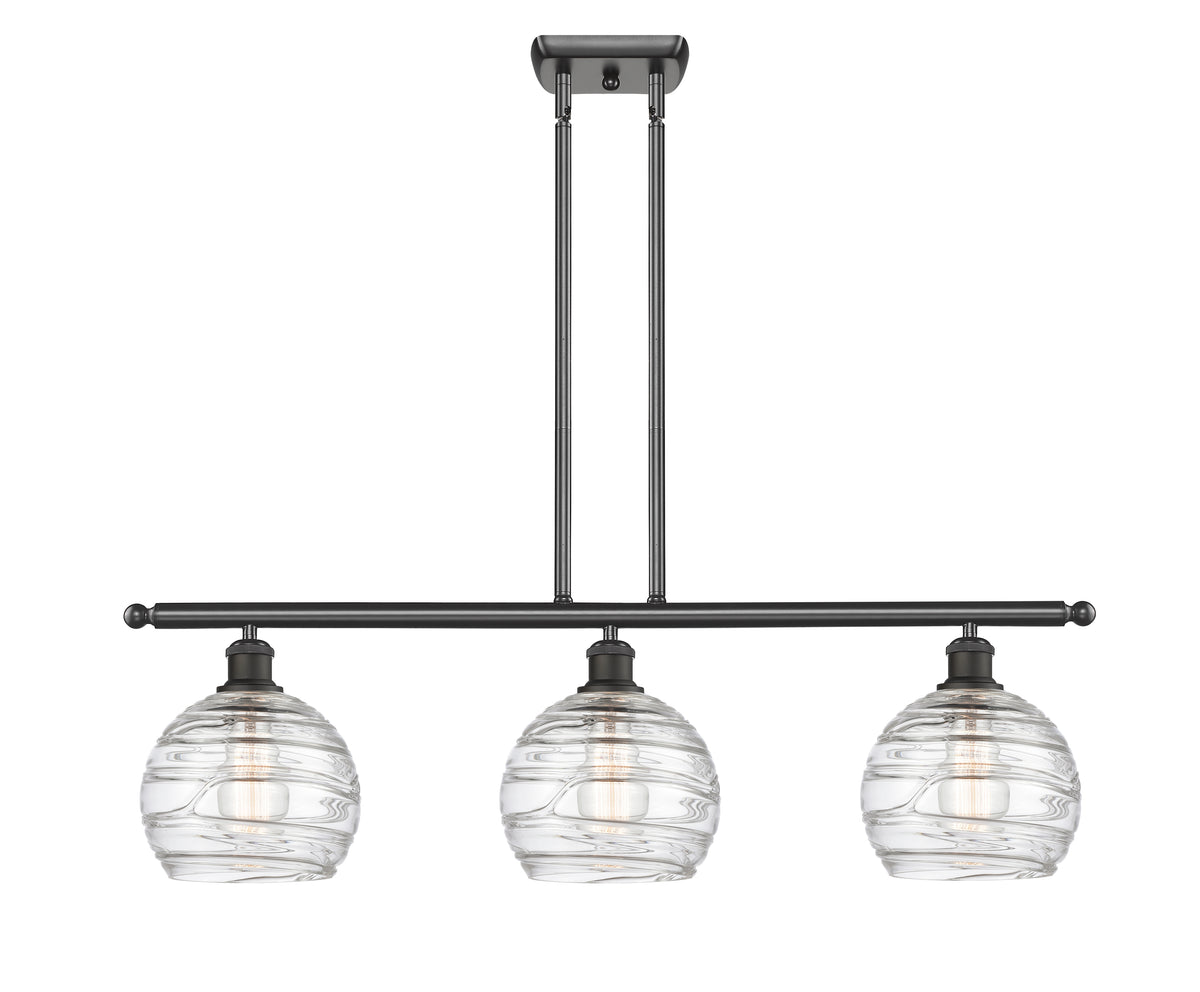 Athens Deco Swirl 36-Inch 3-Light Stem-Hung Island Light 10.375-Inch High