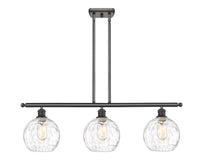 Athens Water Glass 36-Inch 3-Light Stem-Hung Island Light 10.5-Inch High