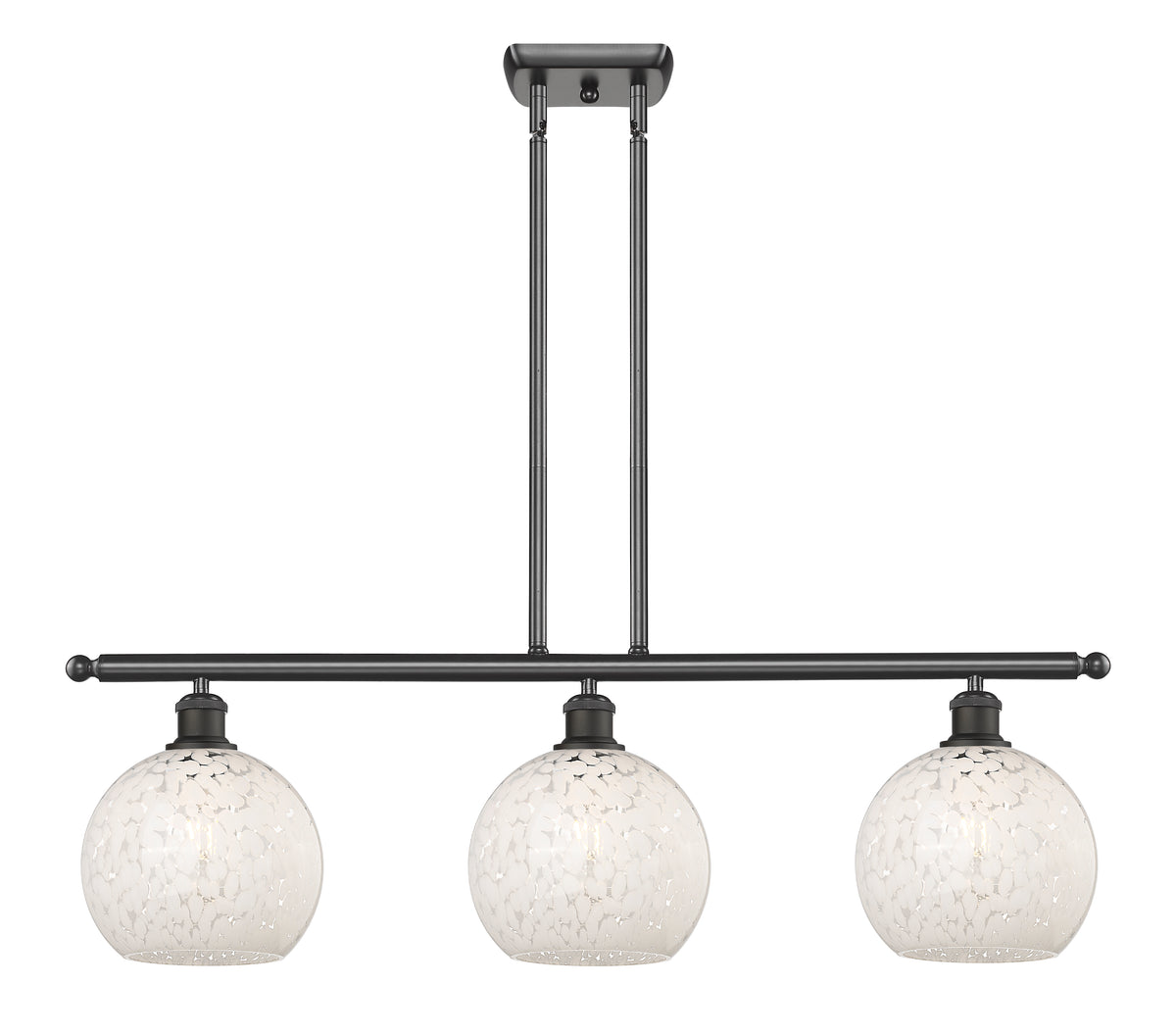 36-Inch 3-Light Stem-Hung Island Light 10.5-Inch High Sloped-Ceiling Compatible