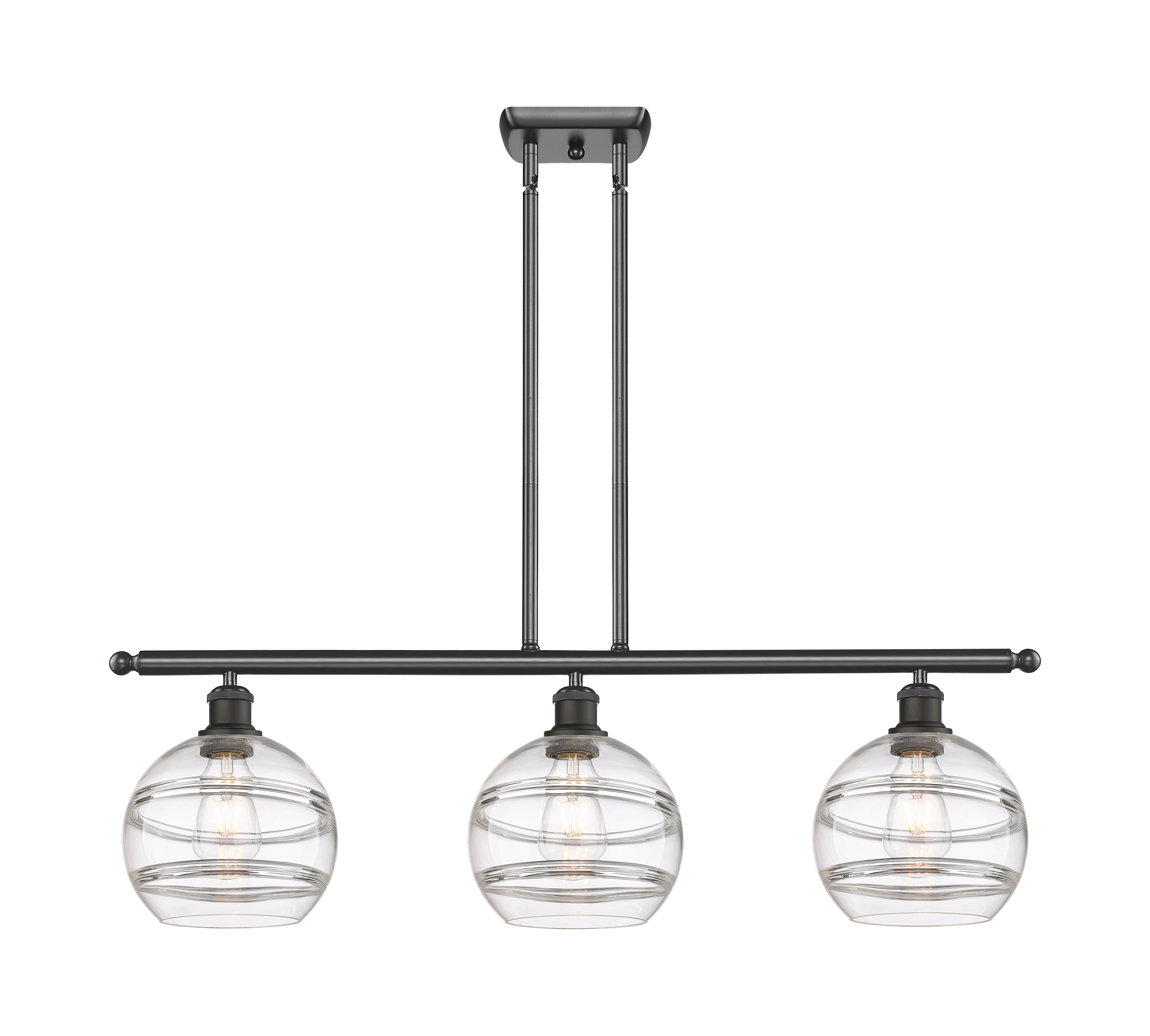 Ballston Island Light Cast Brass Steel Glass