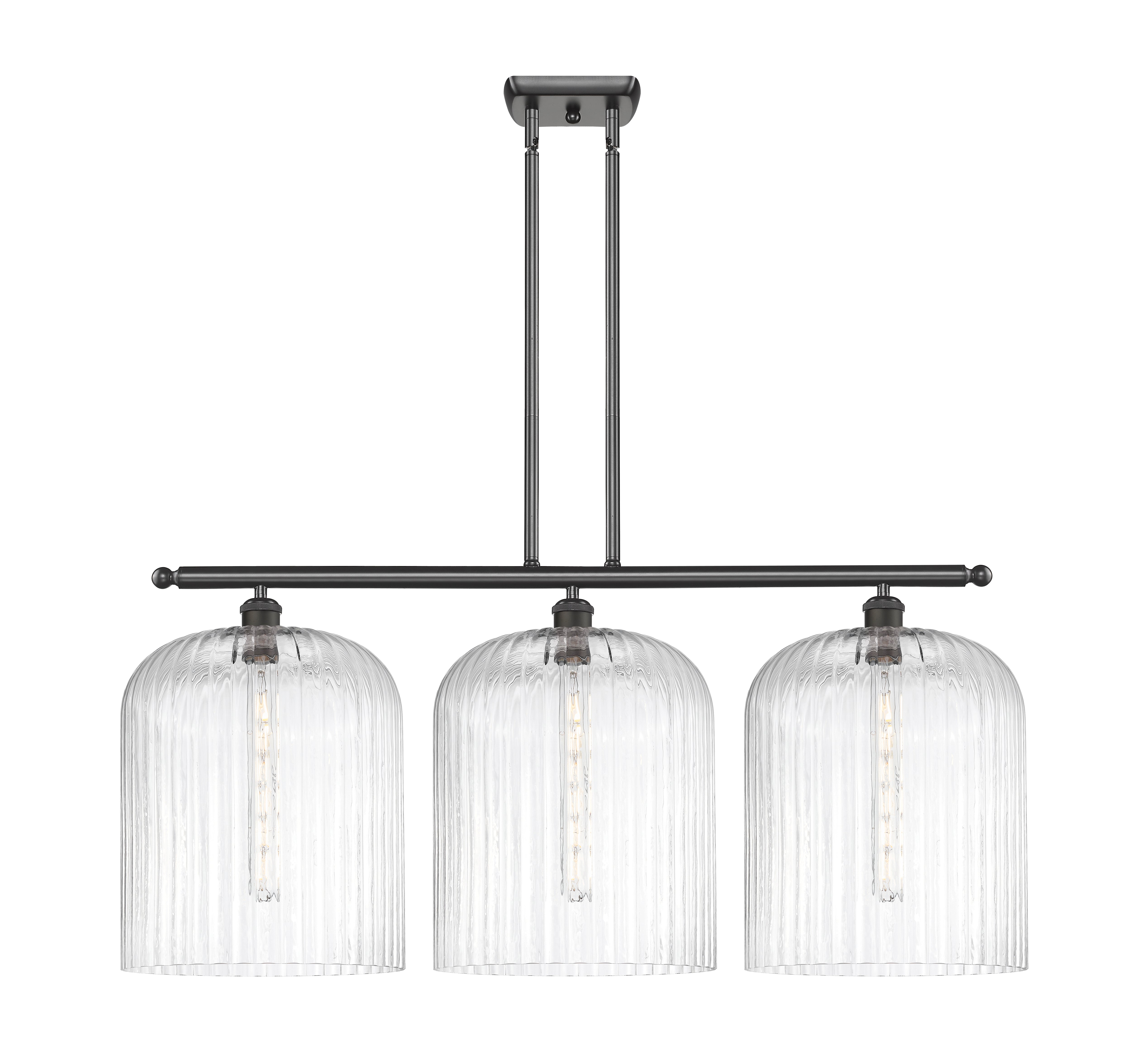 Ballston Island Light Cast Brass Glass Steel