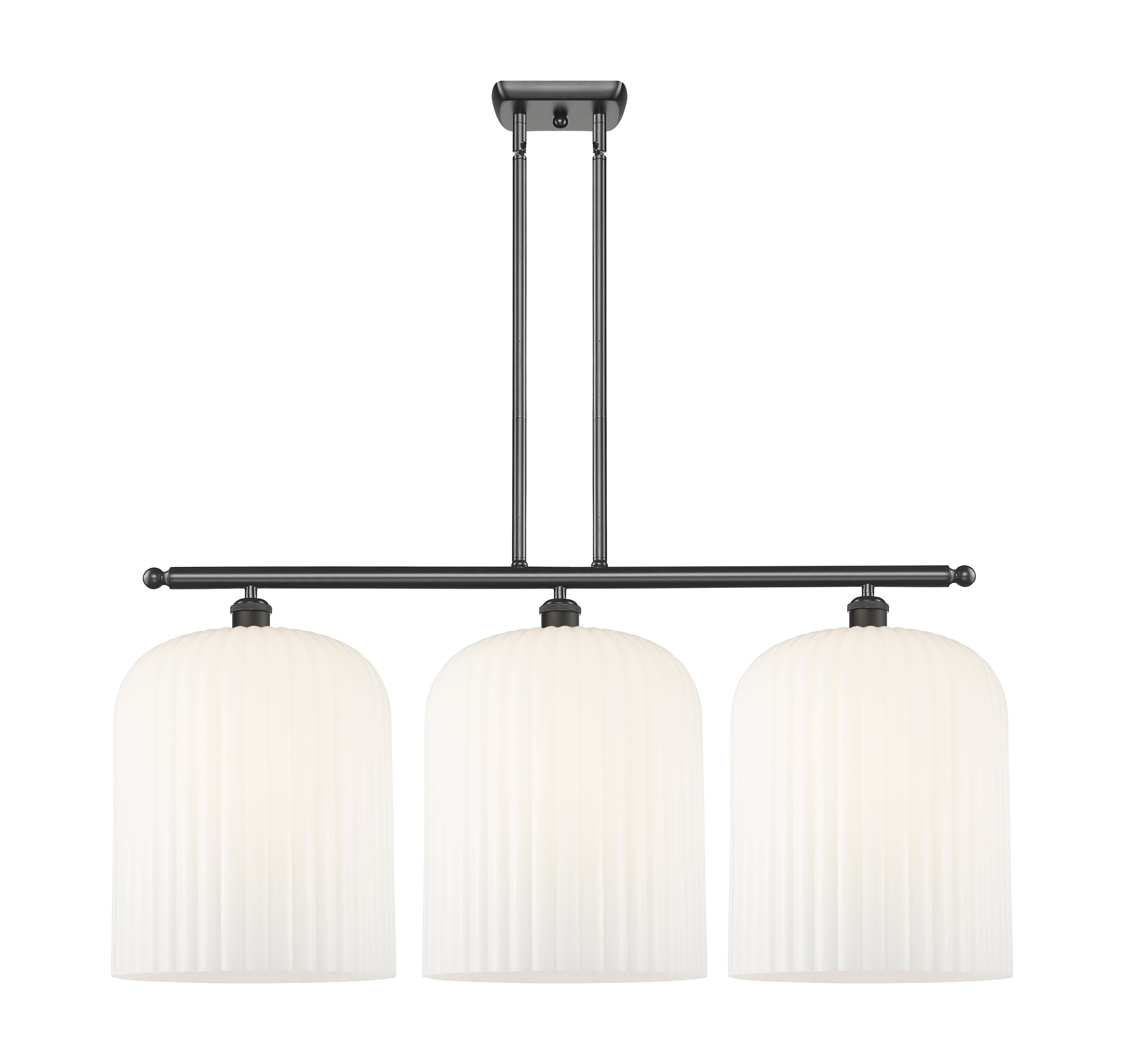 Ballston Island Light Cast Brass Glass Steel