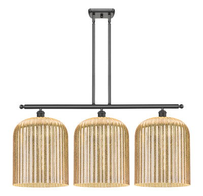 Ballston Island Light Cast Brass Glass Steel