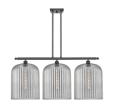 Ballston Island Light Cast Brass Glass Steel