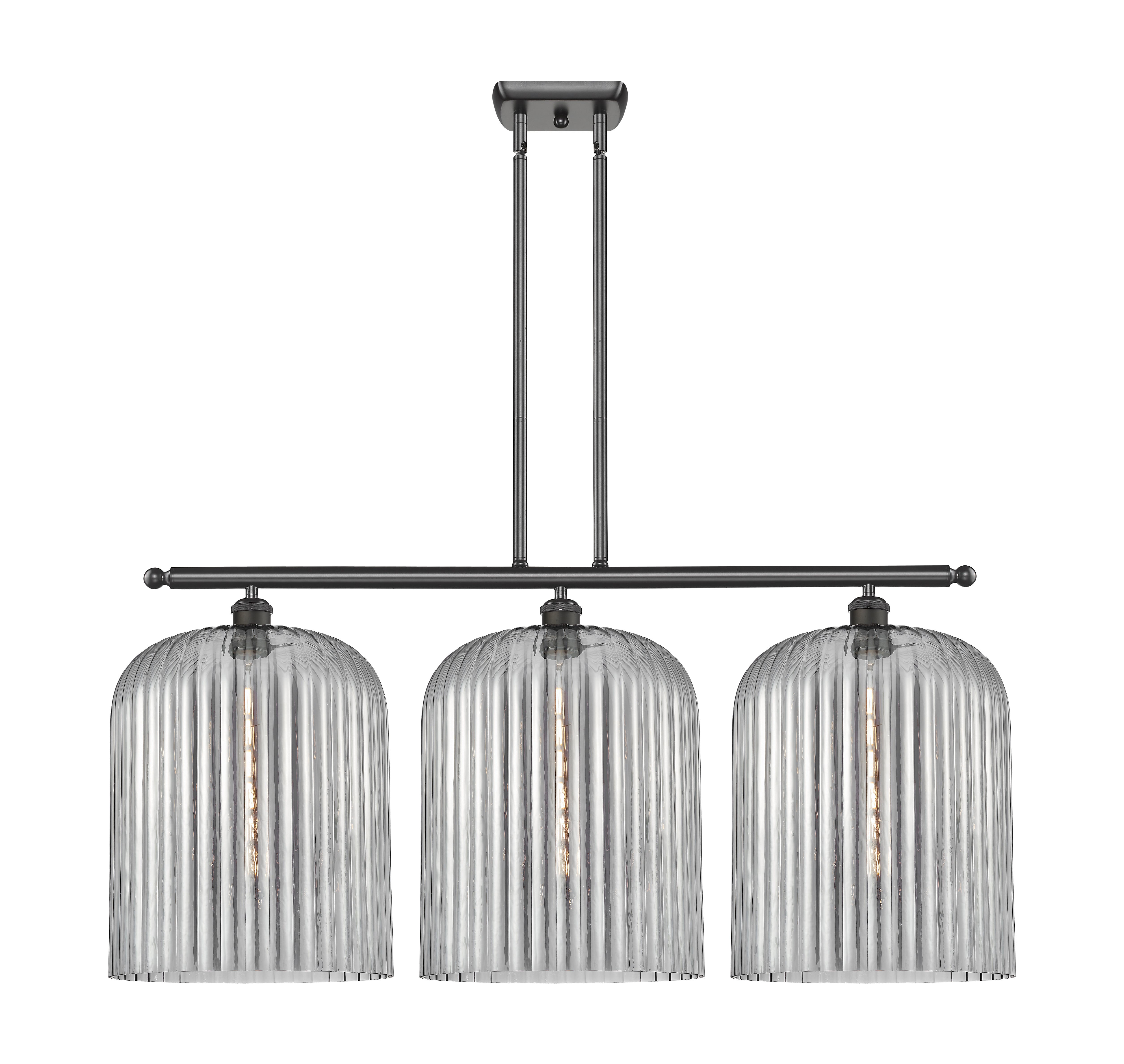 Ballston Island Light Cast Brass Glass Steel
