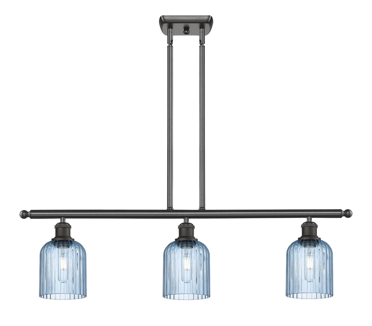 Bridal Veil 36-Inch 3-Light Stem-Hung Island Light 5-Inch Shade
