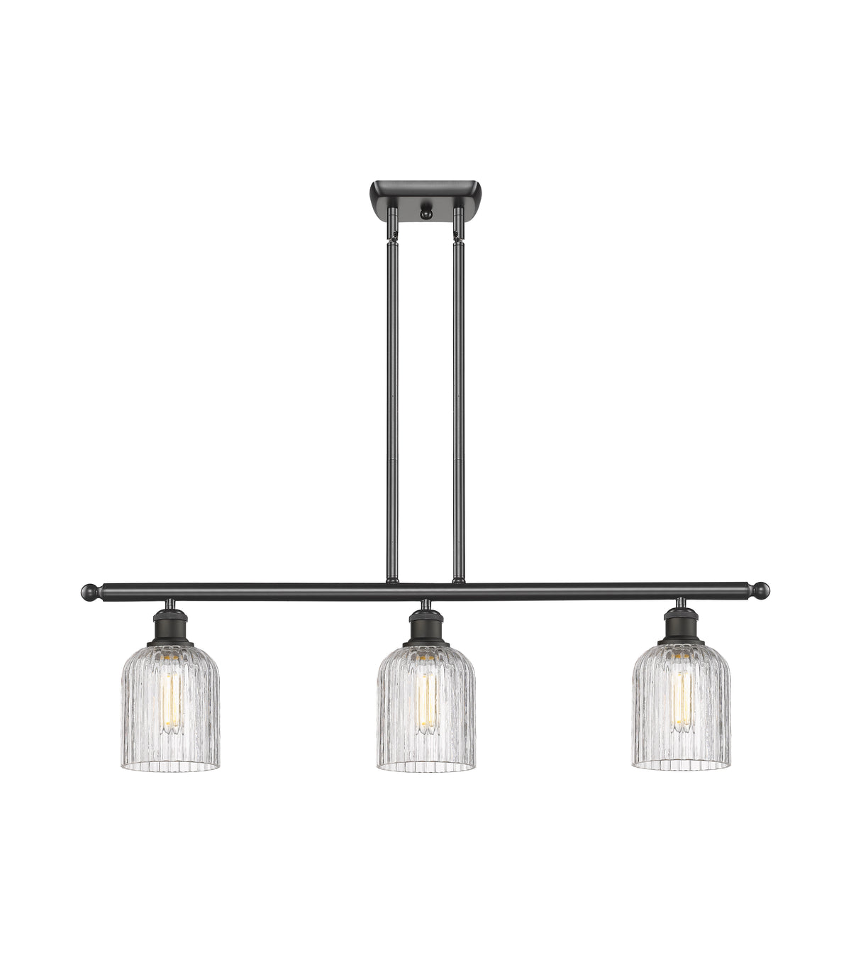 Bridal Veil 36-Inch 3-Light Stem-Hung Island Light 5-Inch Shade