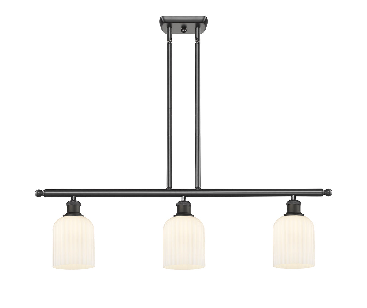 Bridal Veil 36-Inch 3-Light Stem-Hung Island Light 5-Inch Shade