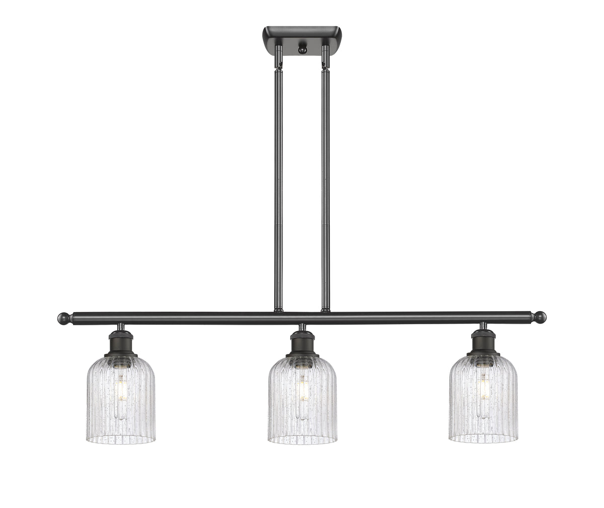 Bridal Veil 36-Inch 3-Light Stem-Hung Island Light 5-Inch Shade