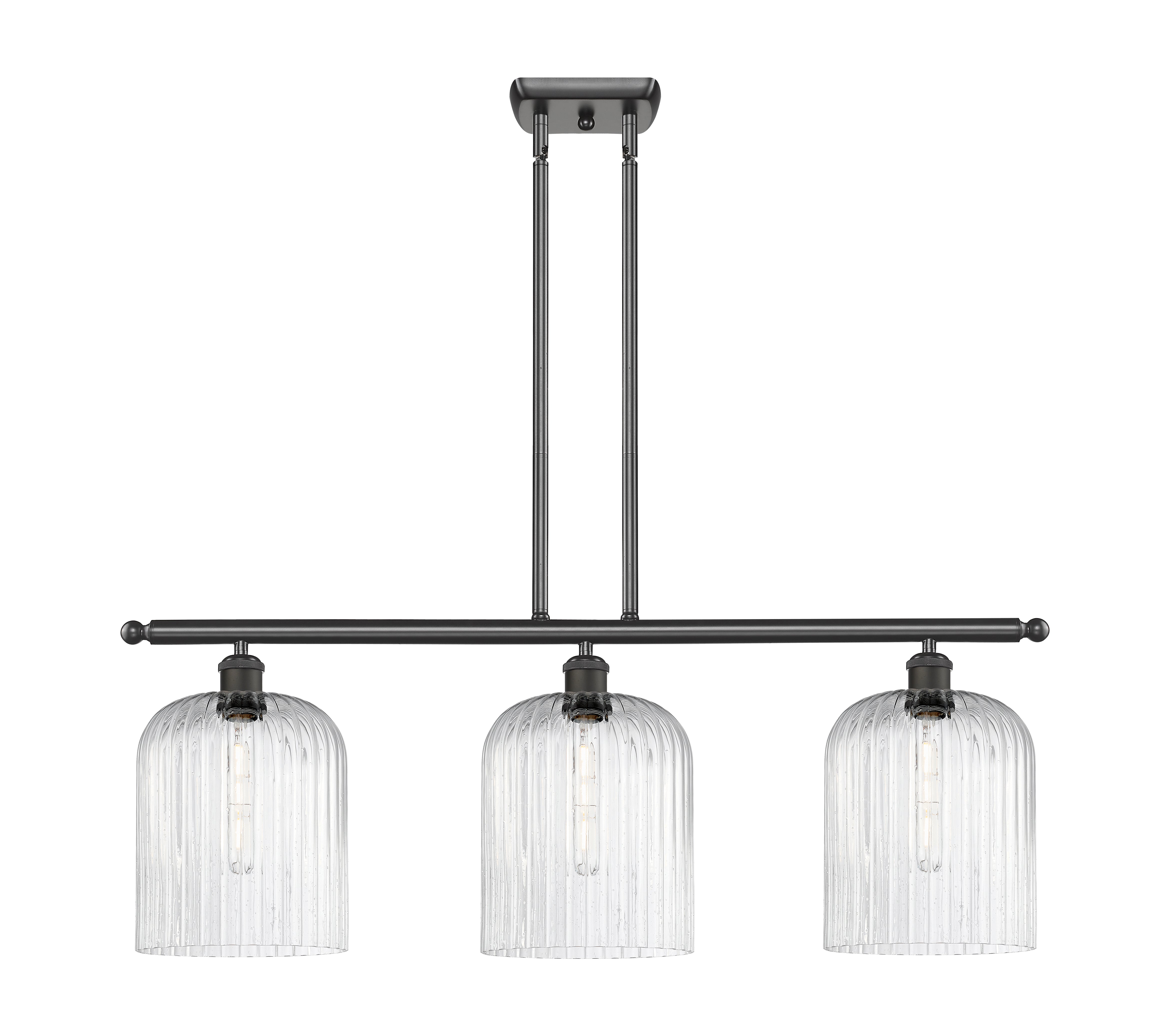 Ballston Island Light Cast Brass Steel Glass