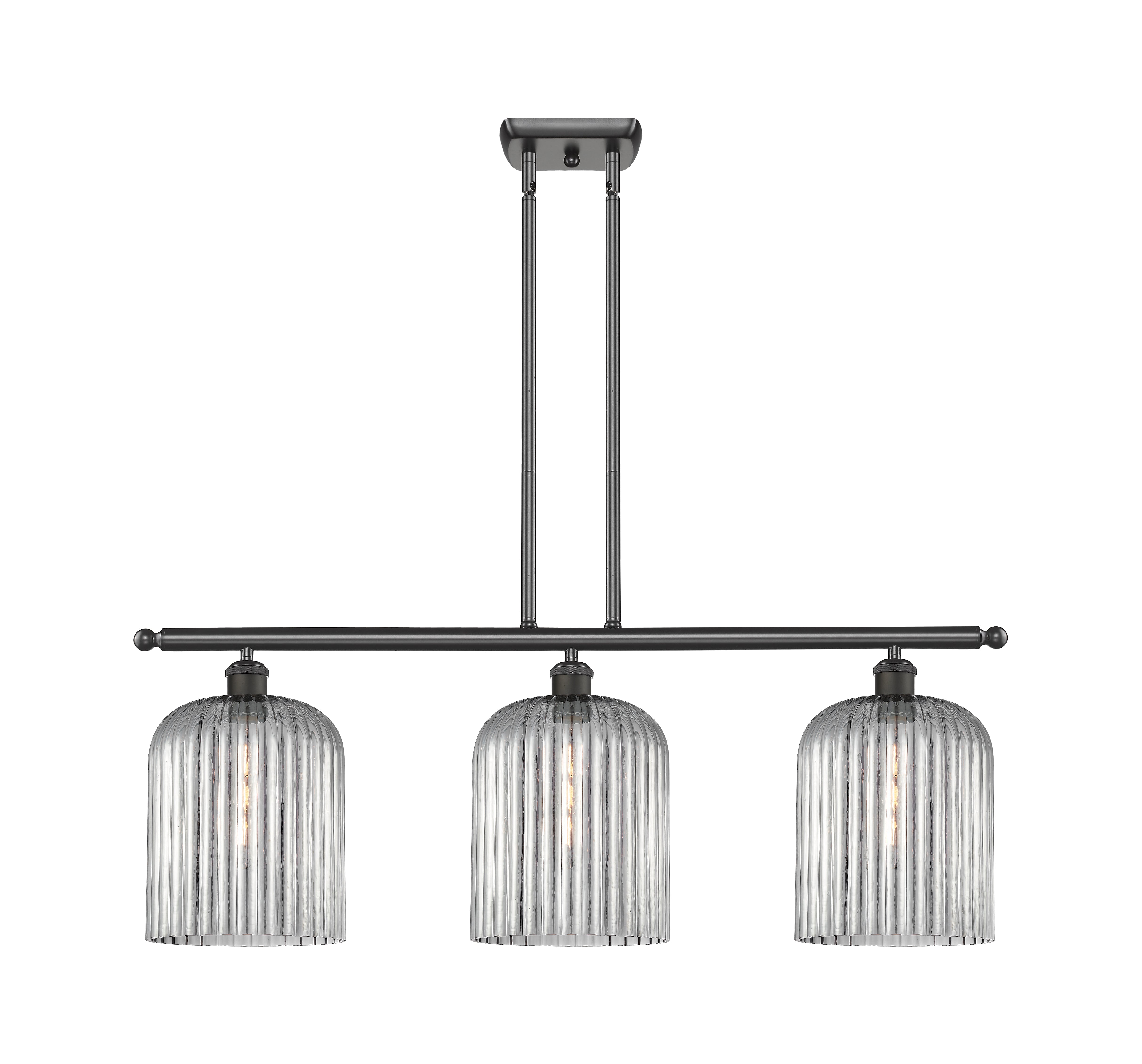Ballston Island Light Cast Brass Steel Glass