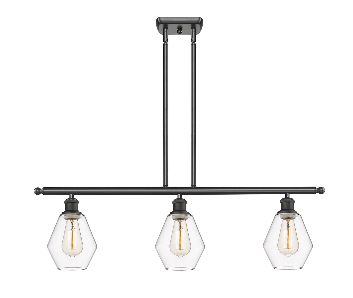 Cindyrella 36-Inch 3-Light Stem-Hung Island Light with LED Bulbs 10-Inch High