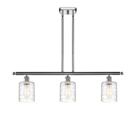 Cobbleskill 36-Inch 3-Light Stem-Hung Island Light 9.5-Inch High Sloped-Ceiling Compatible