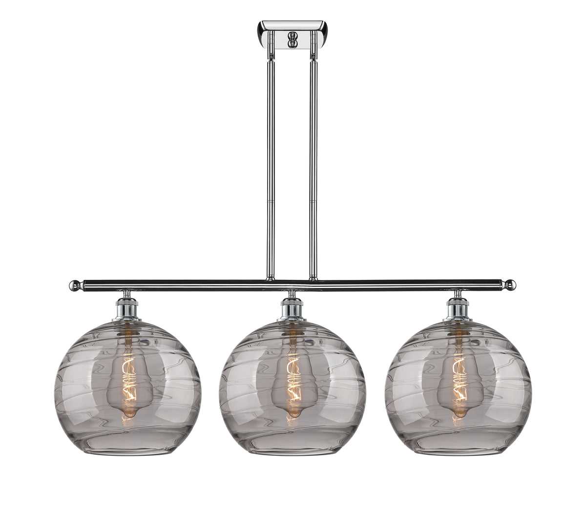 Athens Deco Swirl 39-Inch 3-Light Stem-Hung Island Light