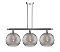 Athens Deco Swirl 39-Inch 3-Light Stem-Hung Island Light
