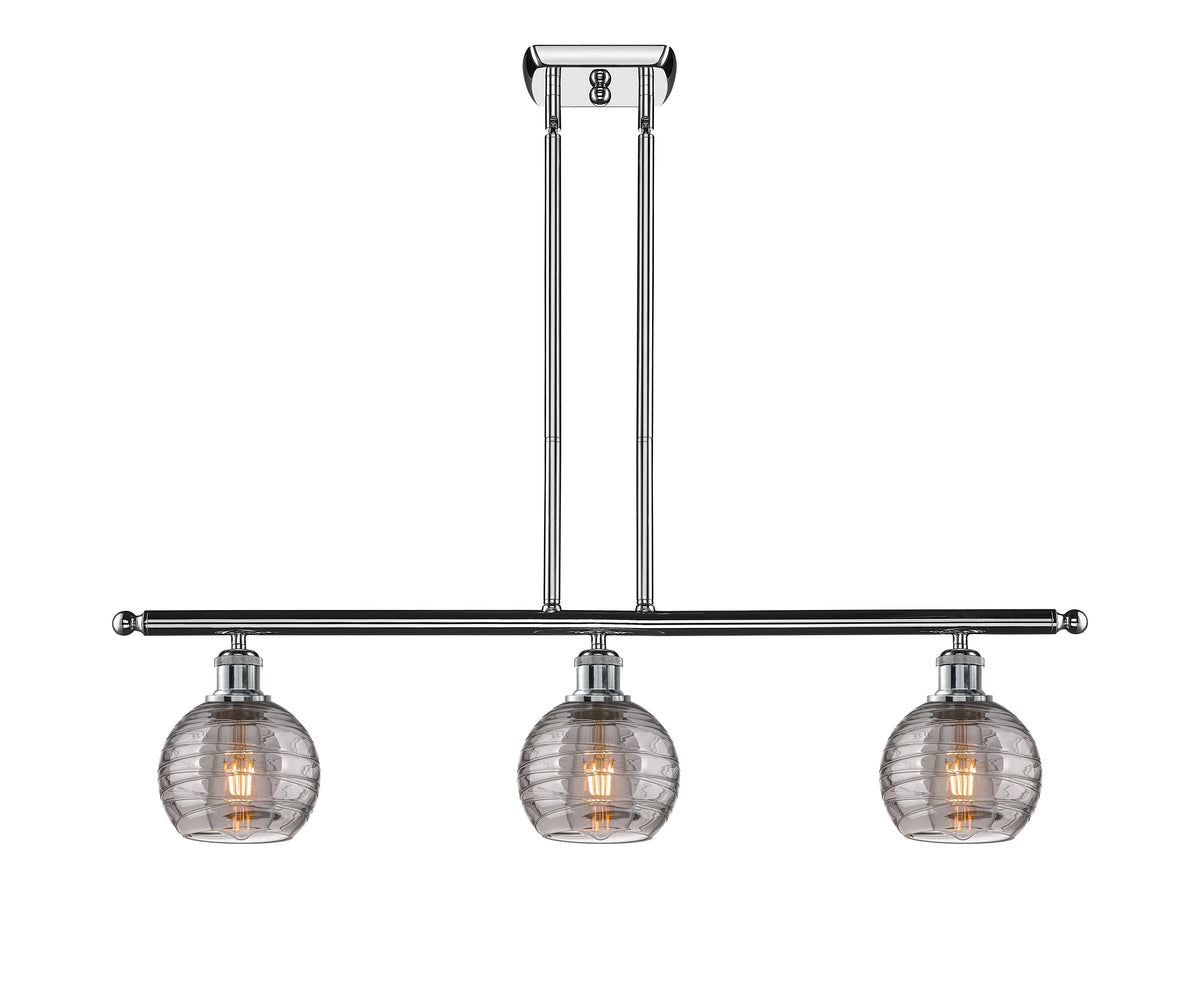 Athens Deco Swirl 36-Inch 3-Light Stem-Hung Island Light 8.625-Inch High