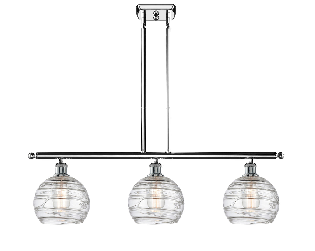 Athens Deco Swirl 36-Inch 3-Light Stem-Hung Island Light 10.375-Inch High