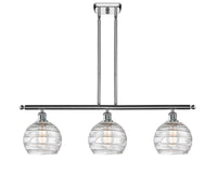 Athens Deco Swirl 36-Inch 3-Light Stem-Hung Island Light 10.375-Inch High