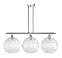 Athens Water Glass 39-Inch 3-Light Stem-Hung Island Light 14-Inch High