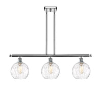 Athens Water Glass 36-Inch 3-Light Stem-Hung Island Light 10.5-Inch High