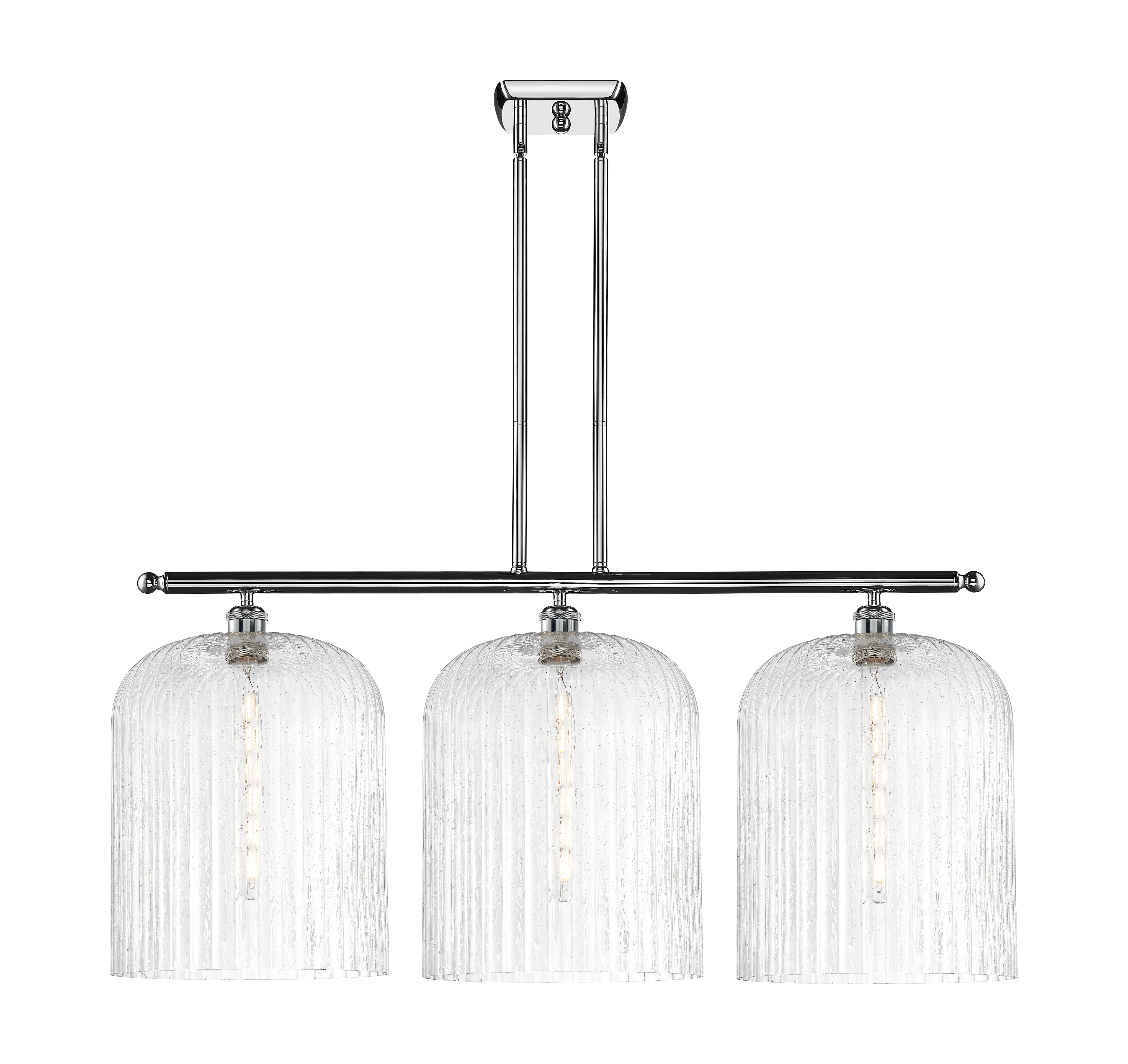 Ballston Island Light Cast Brass Glass Steel