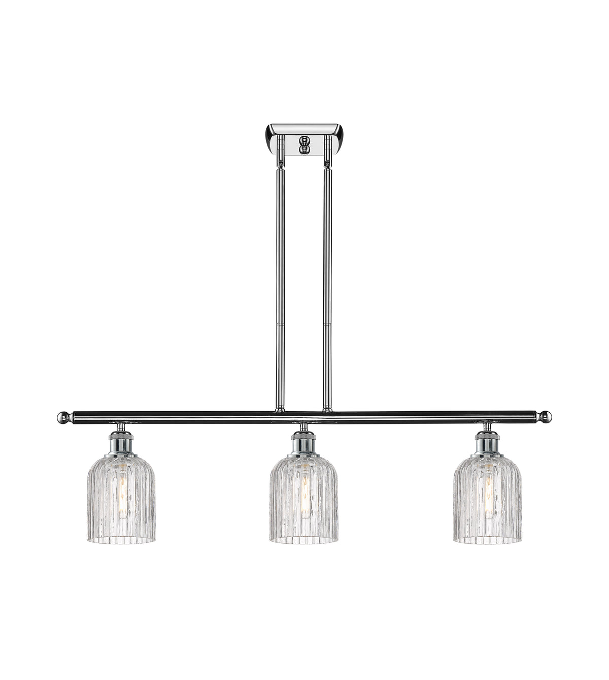 Bridal Veil 36-Inch 3-Light Stem-Hung Island Light 5-Inch Shade