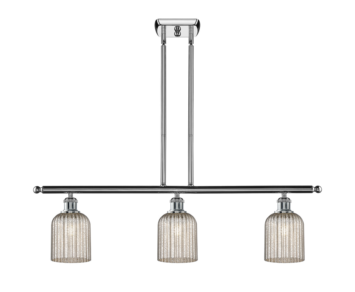Bridal Veil 36-Inch 3-Light Stem-Hung Island Light 5-Inch Shade