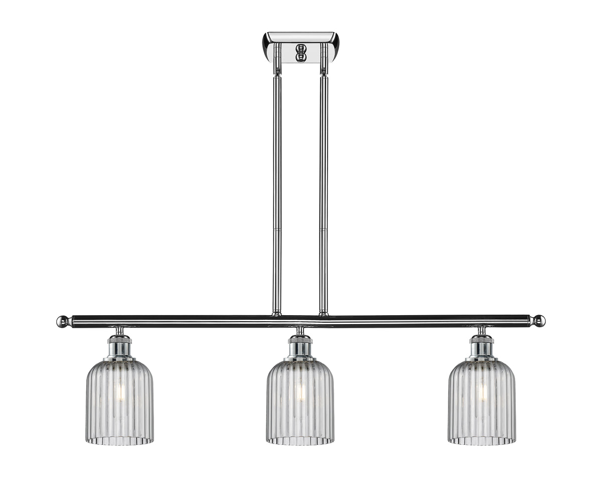 Bridal Veil 36-Inch 3-Light Stem-Hung Island Light 5-Inch Shade