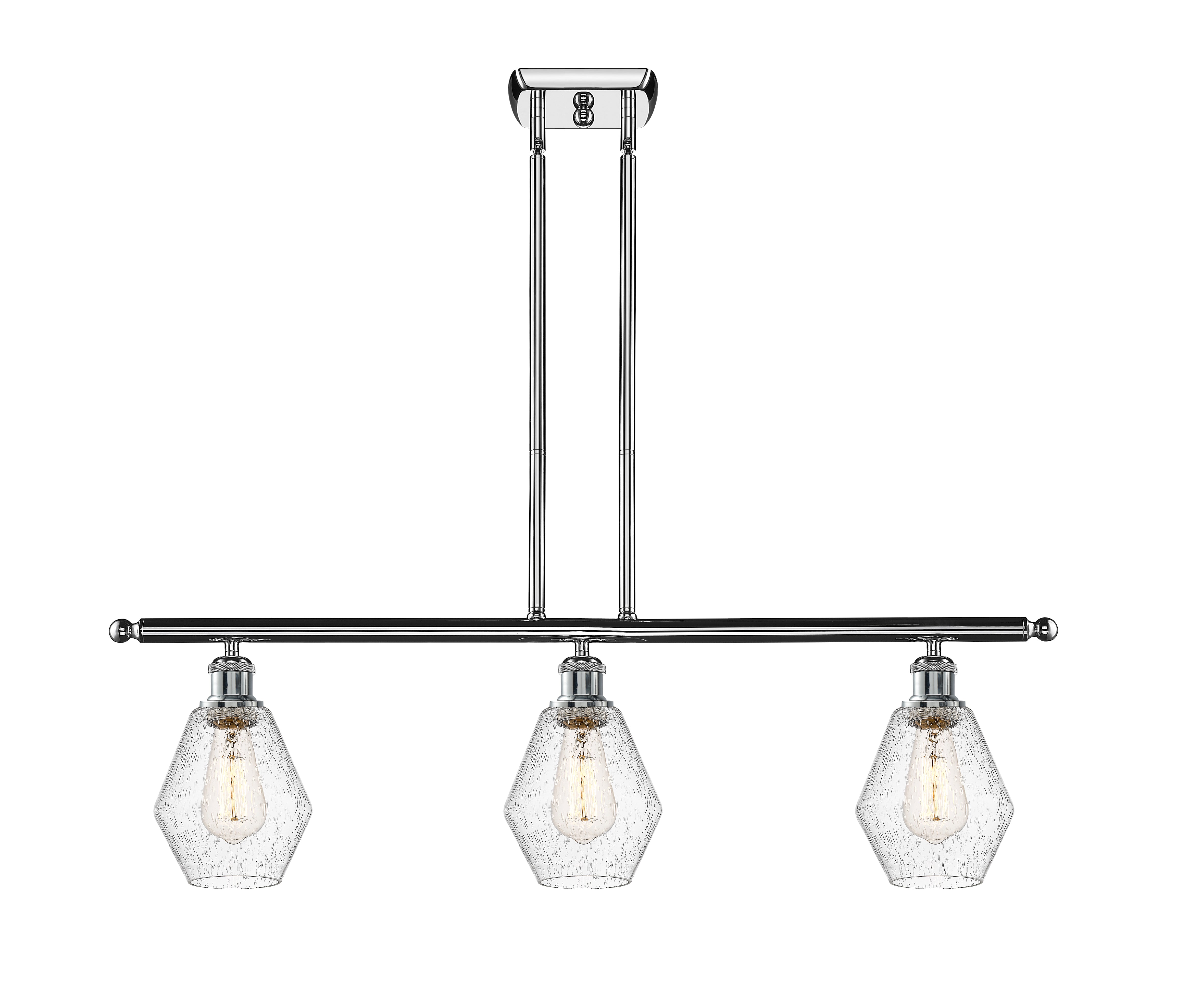 Ballston Island Light Cast Brass Glass Steel