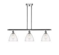 Bristol 36-Inch 3-Light Stem-Hung Island Light Dome Shade 10-Inch High
