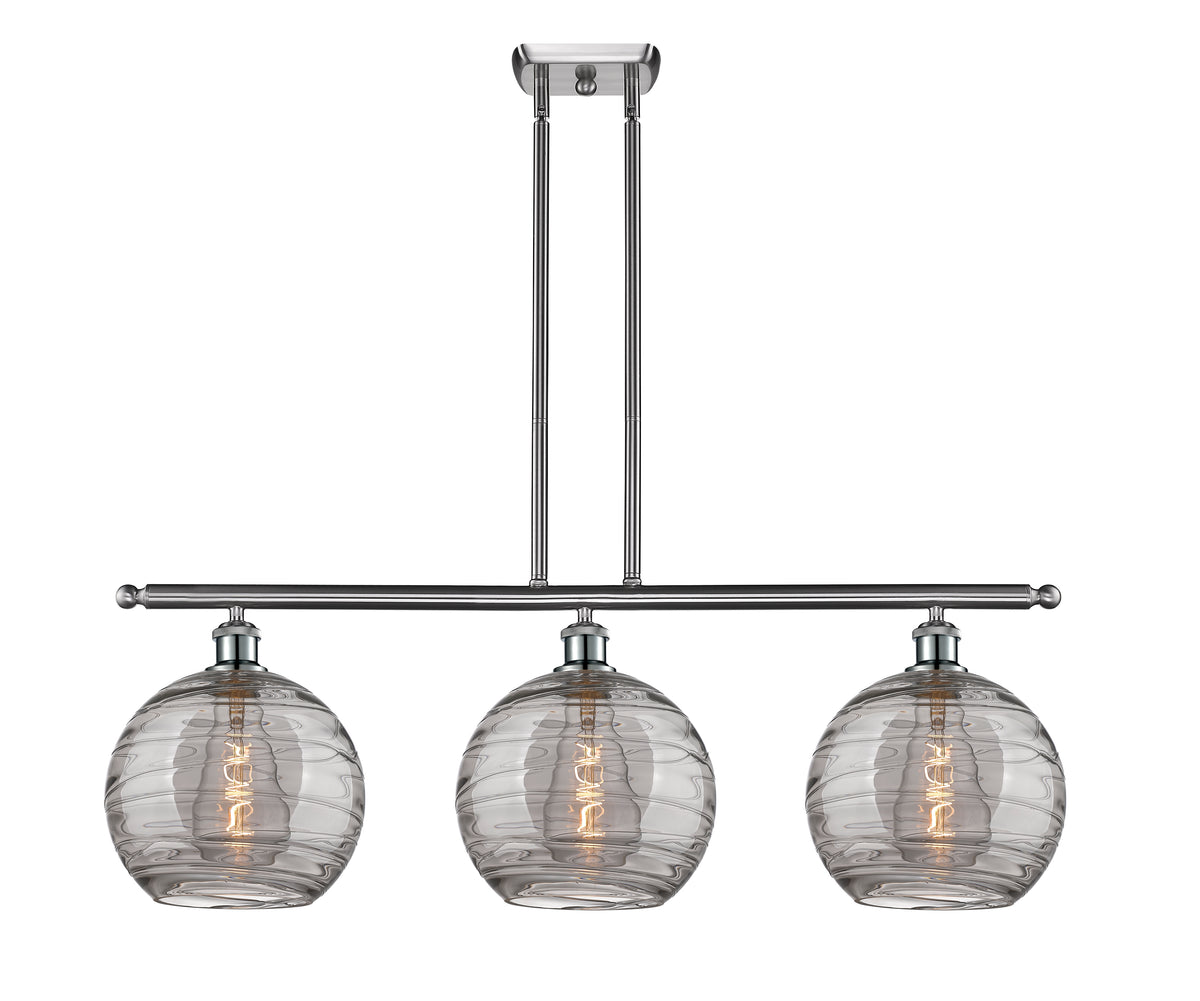 Athens Deco Swirl 37-Inch 3-Light Stem-Hung Island Light