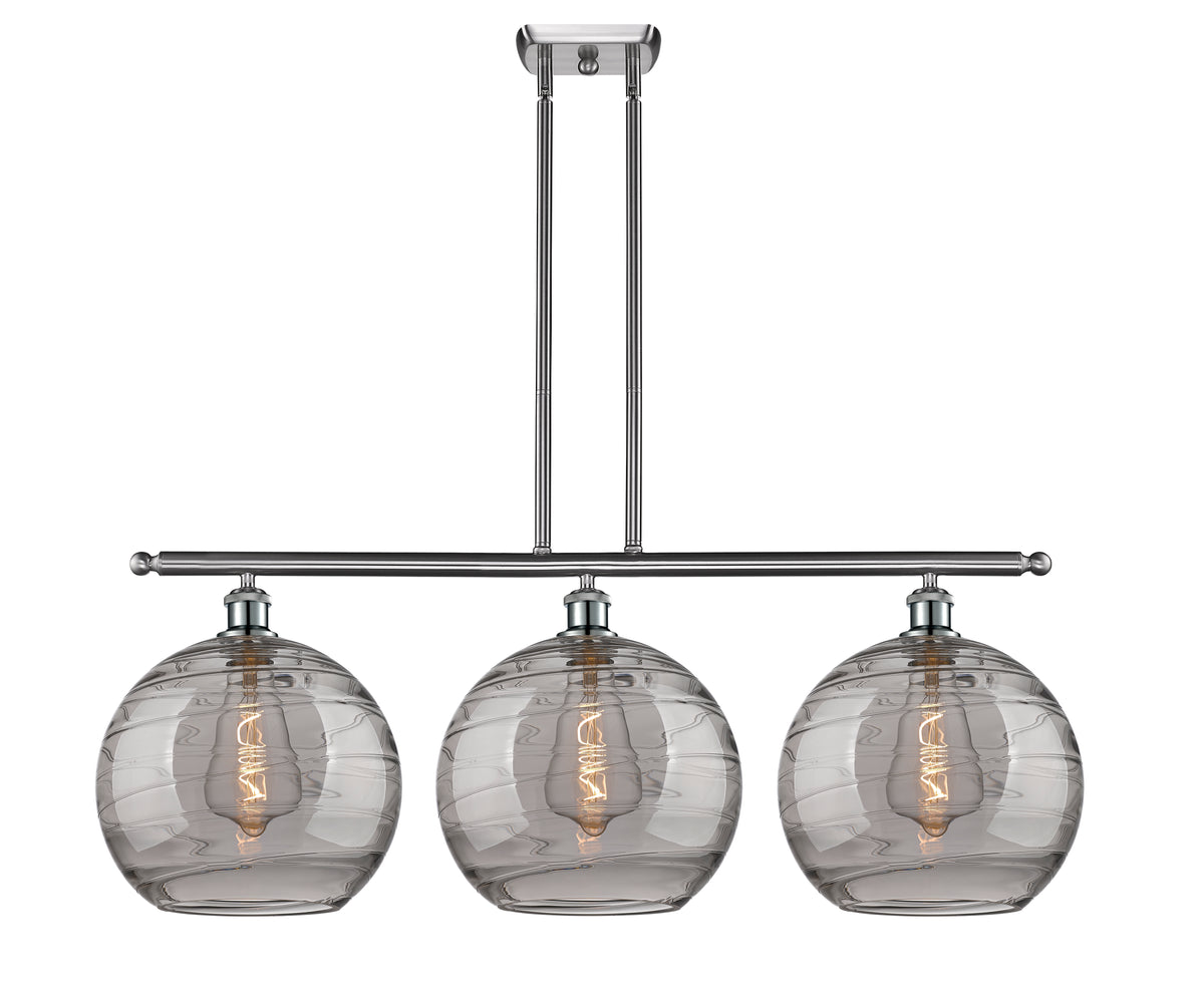 Athens Deco Swirl 39-Inch 3-Light Stem-Hung Island Light