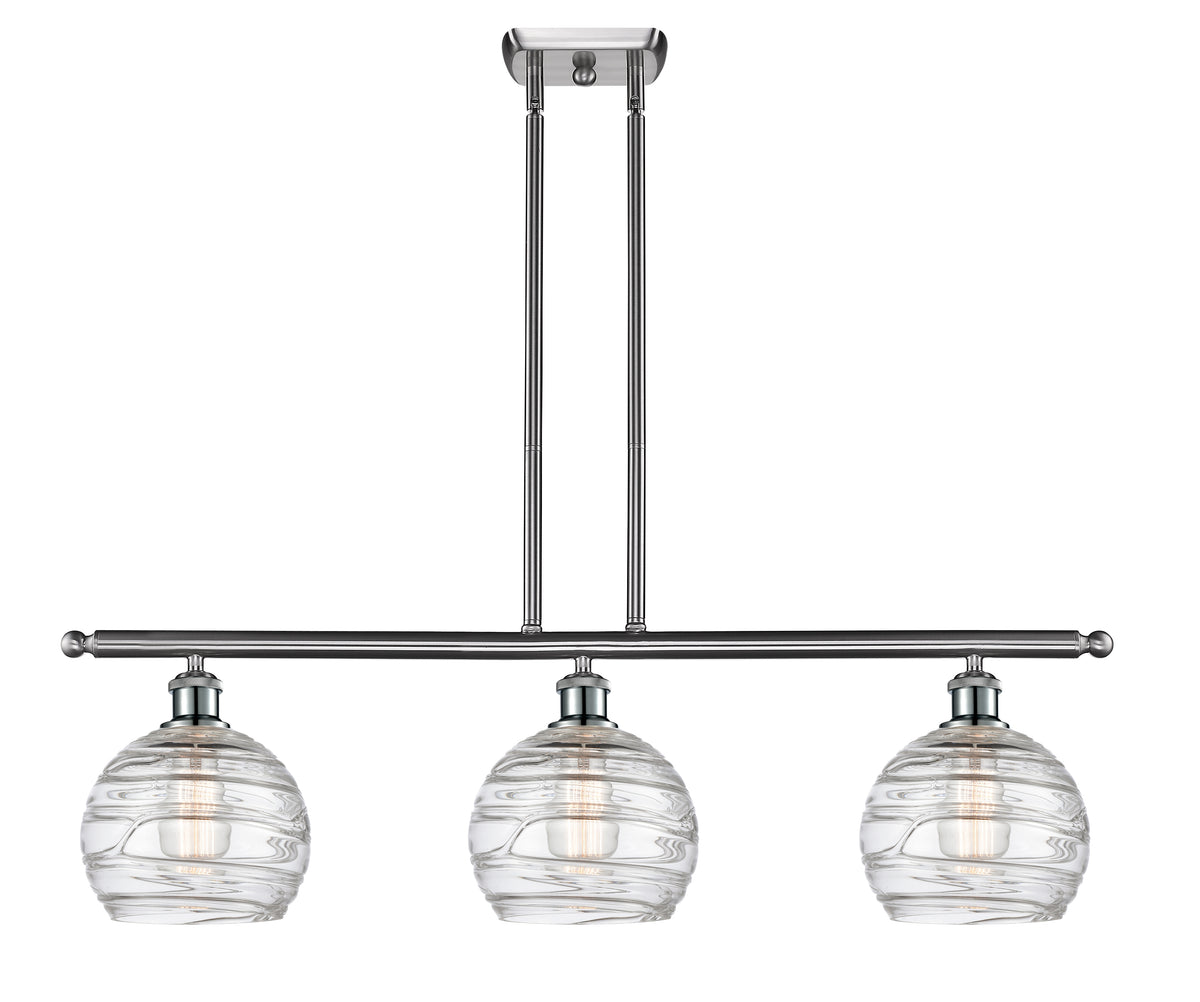 Athens Deco Swirl 36-Inch 3-Light Stem-Hung Island Light 10.375-Inch High
