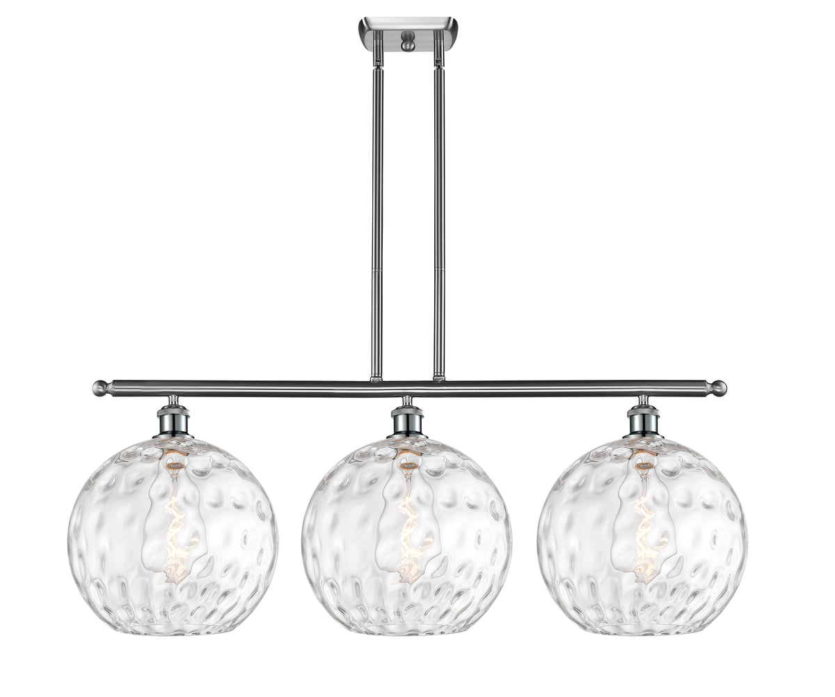 Athens Water Glass 39-Inch 3-Light Stem-Hung Island Light 14-Inch High