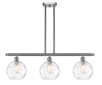 Athens Water Glass 36-Inch 3-Light Stem-Hung Island Light 10.5-Inch High