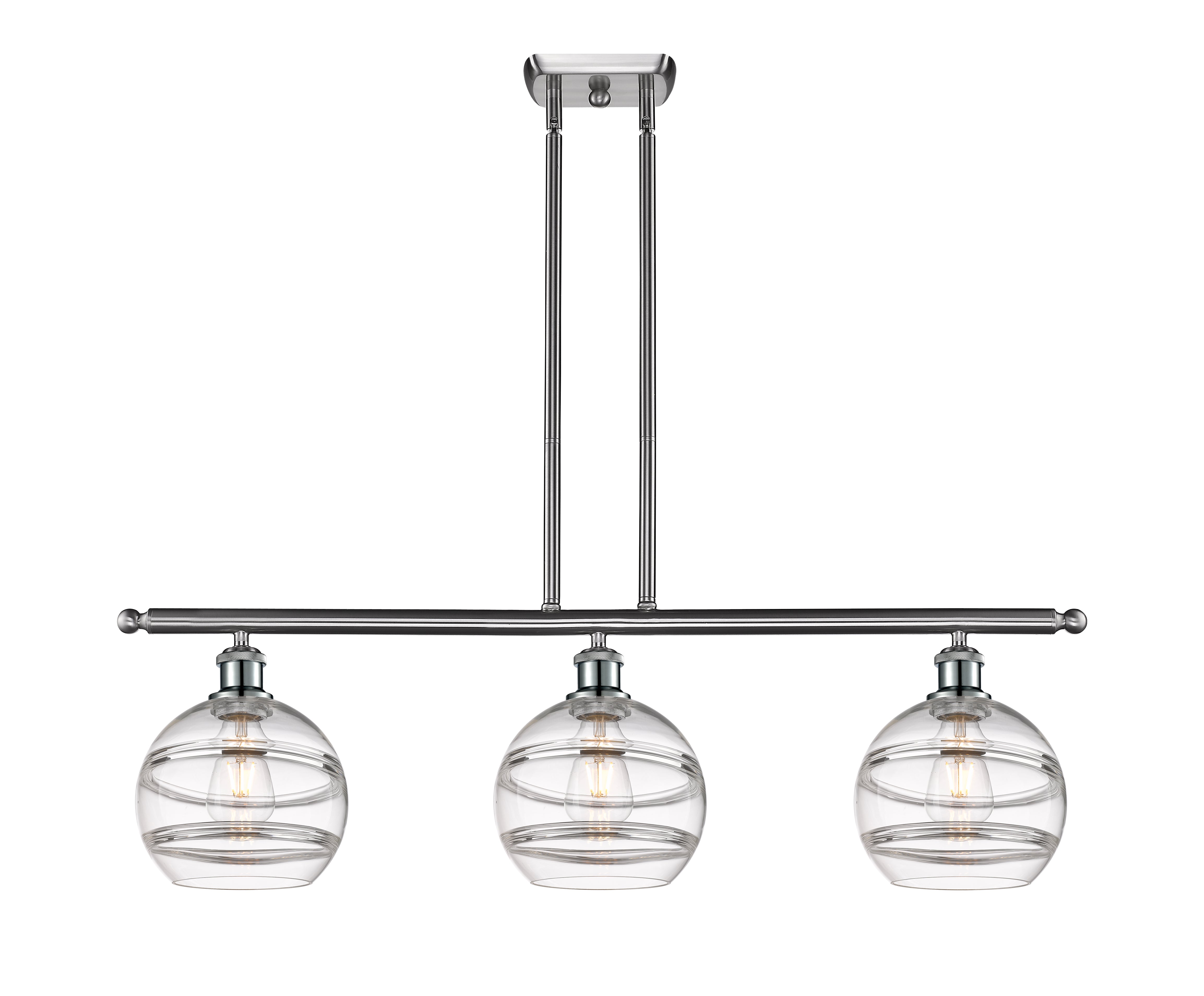 Ballston Island Light Cast Brass Steel Glass