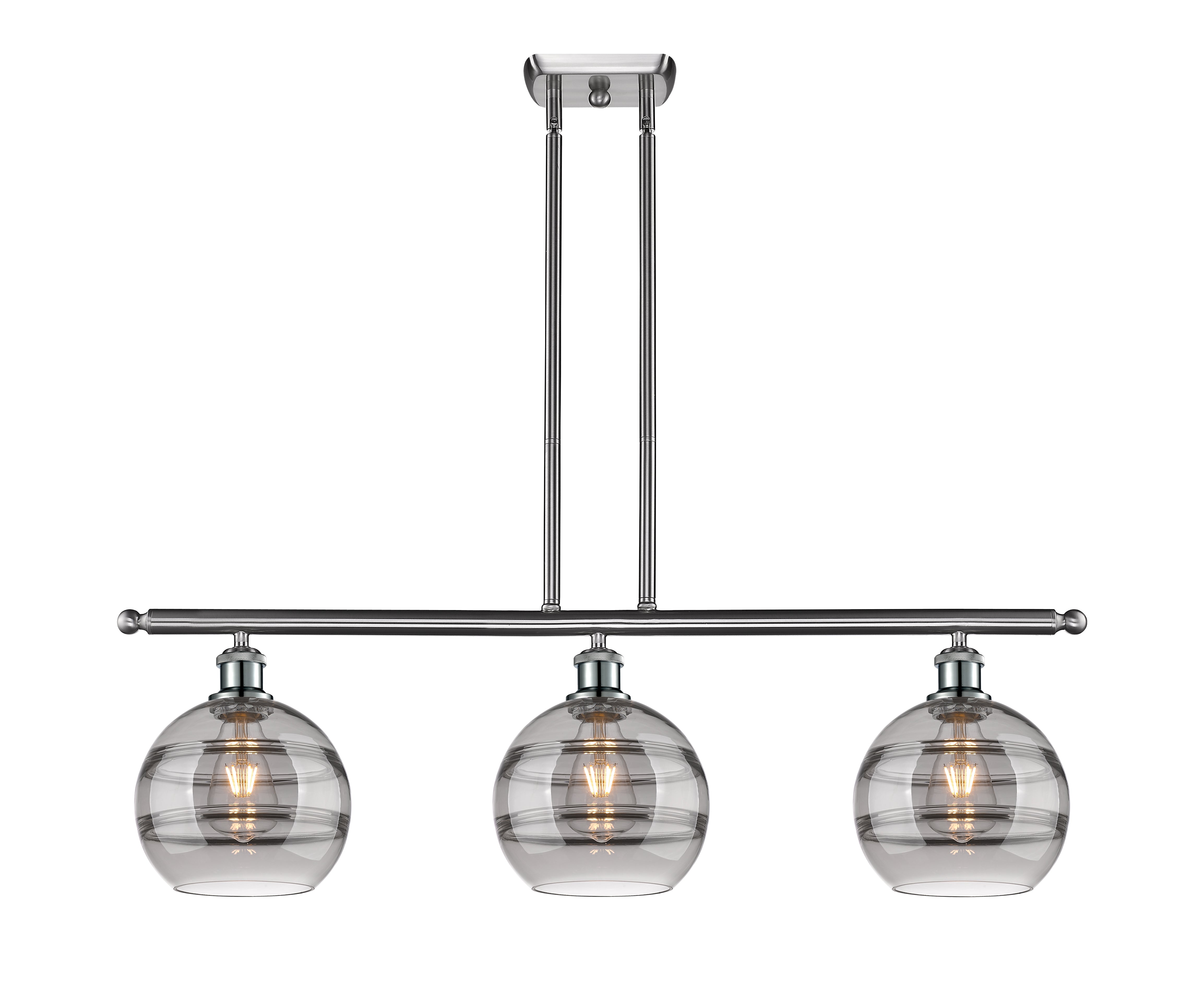 Ballston Island Light Cast Brass Steel Glass