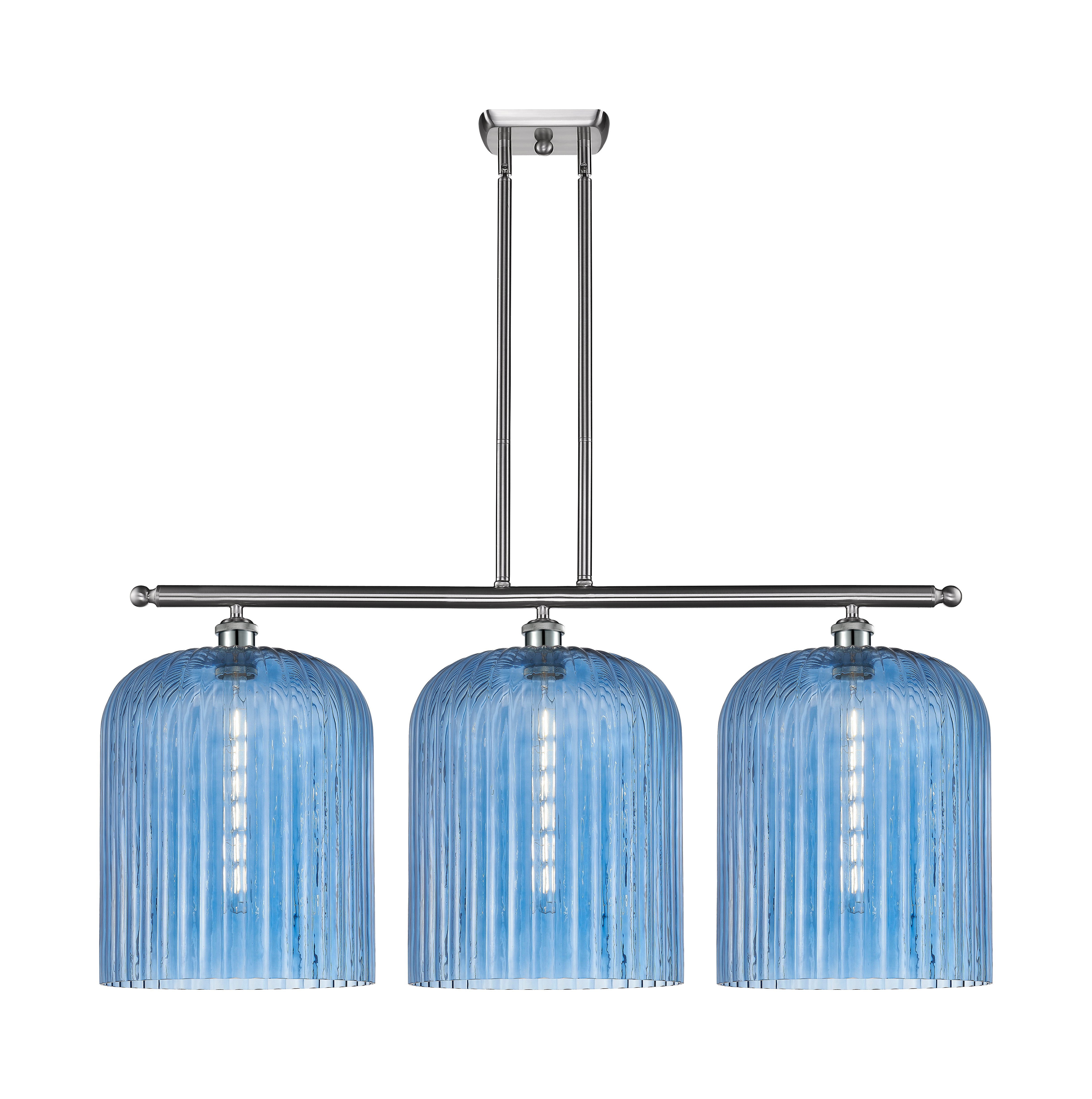 Ballston Island Light Cast Brass Glass Steel