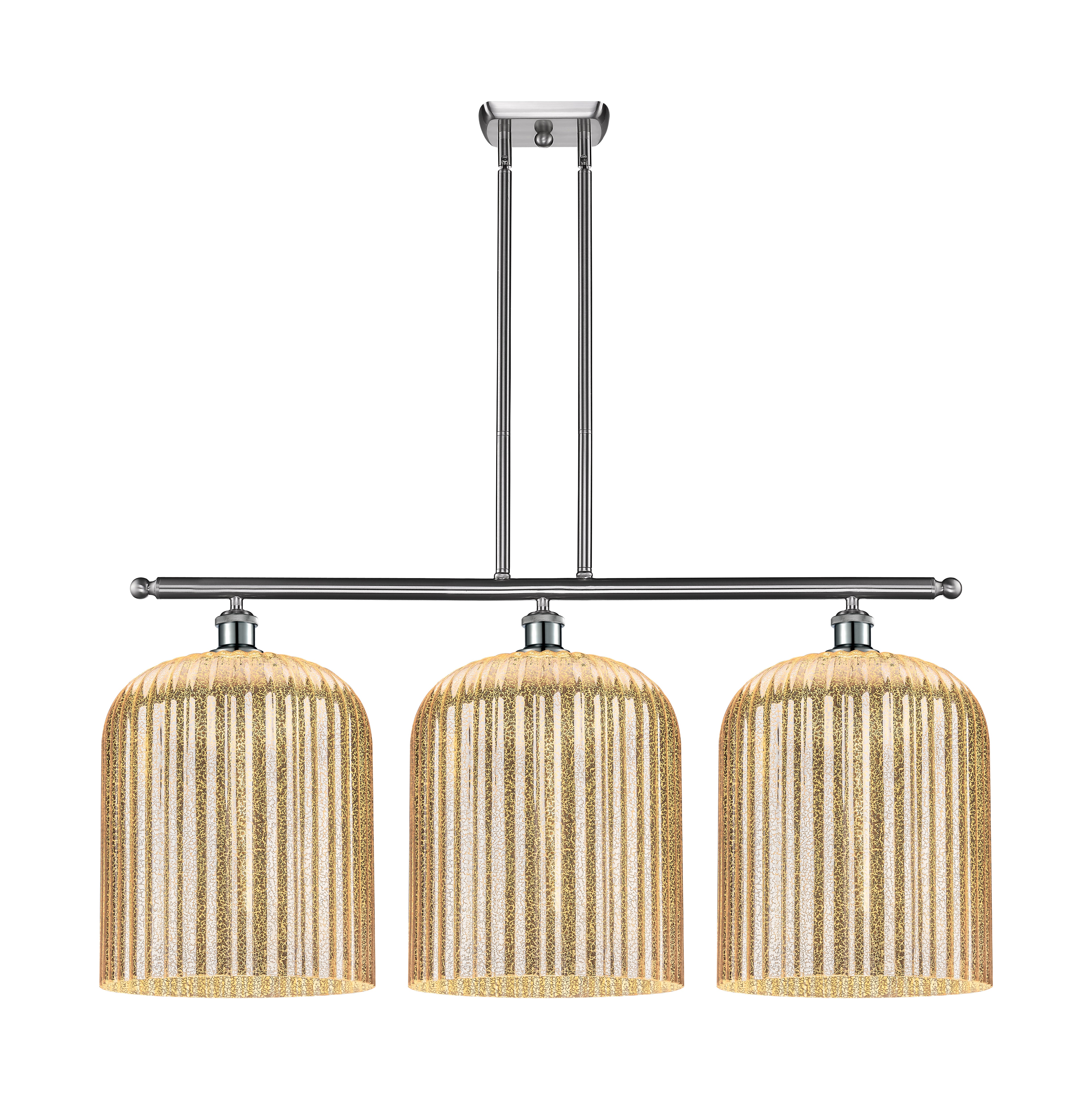 Ballston Island Light Cast Brass Glass Steel
