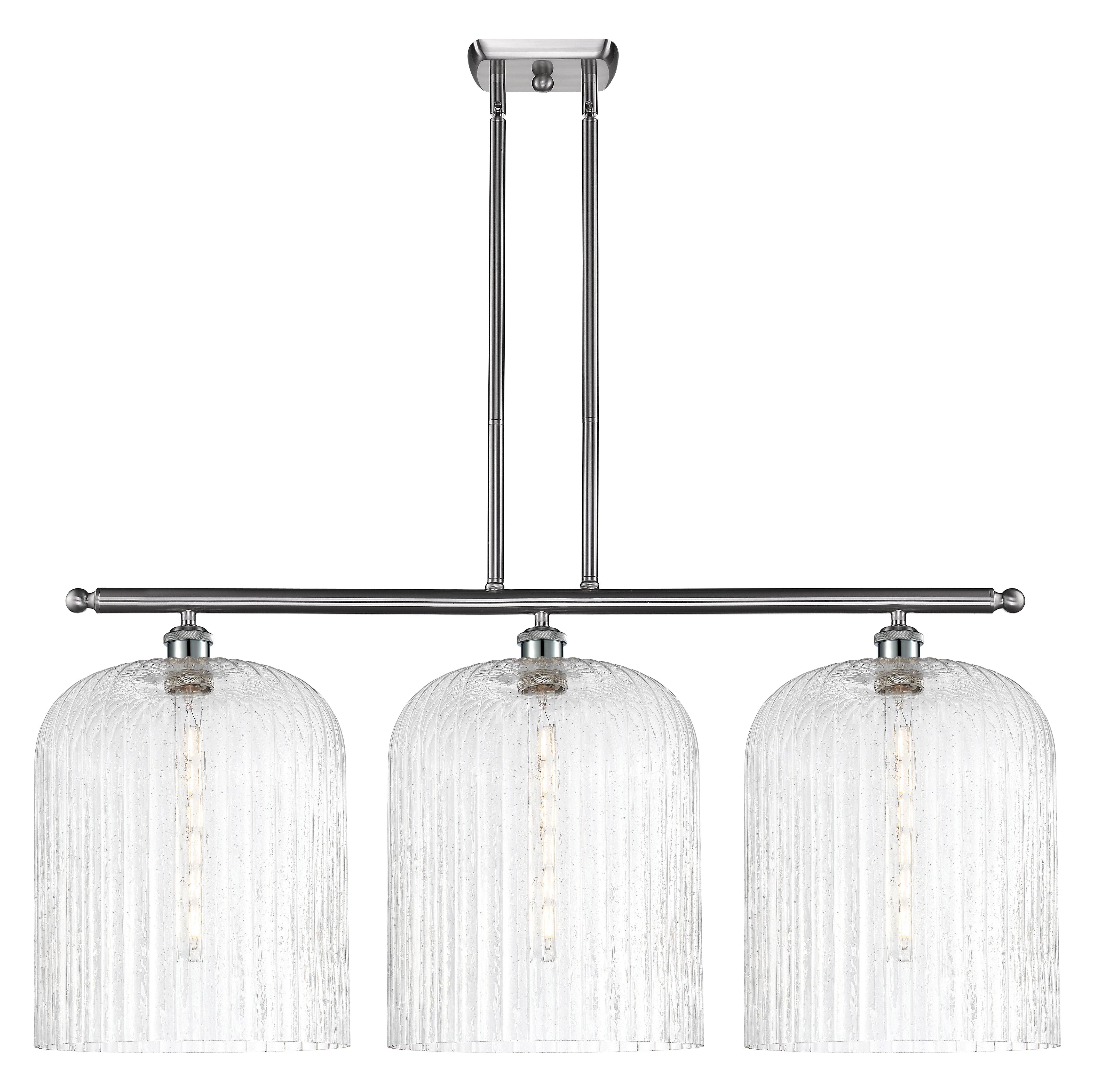Ballston Island Light Cast Brass Glass Steel