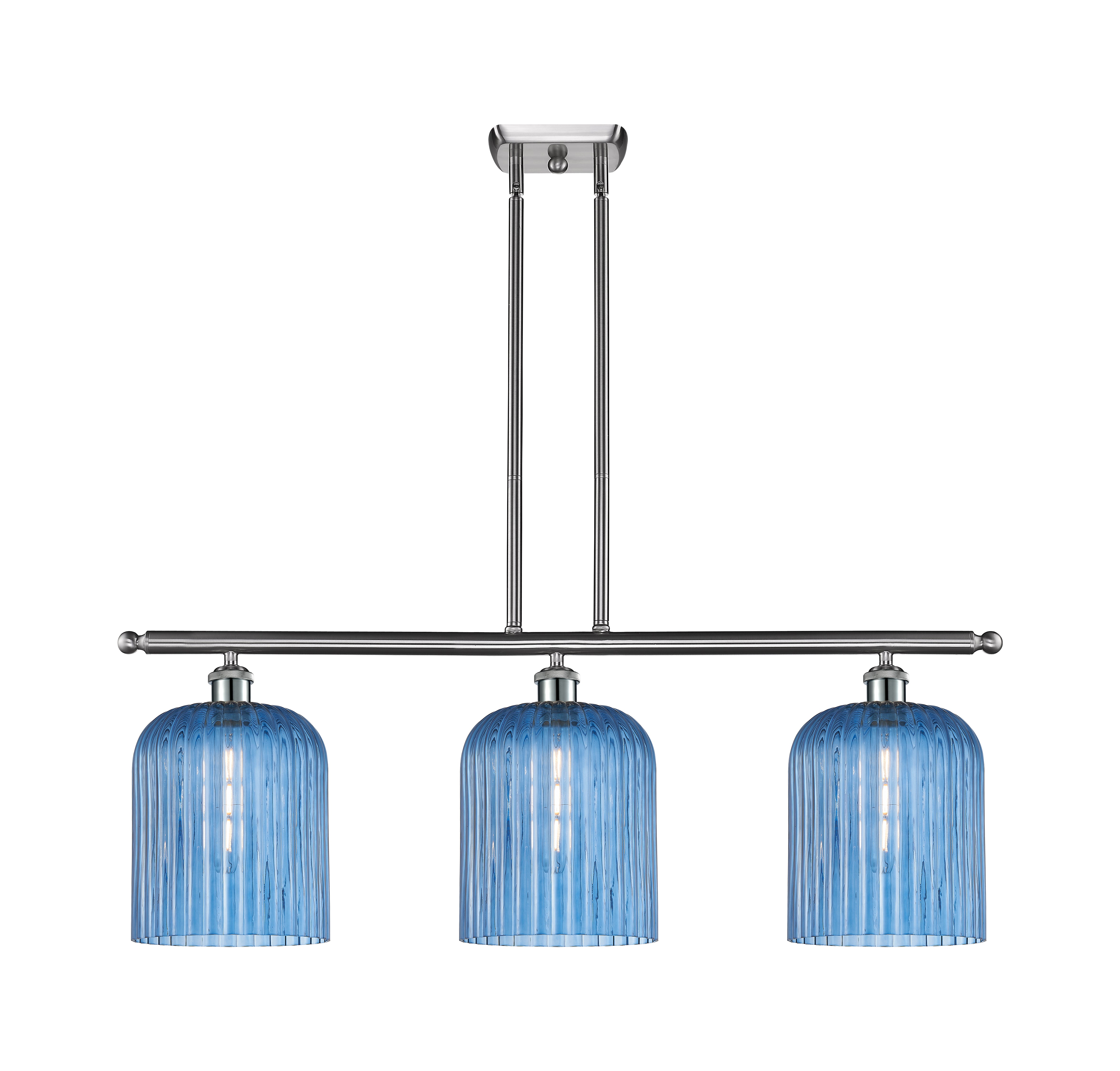 Ballston Island Light Cast Brass Steel Glass