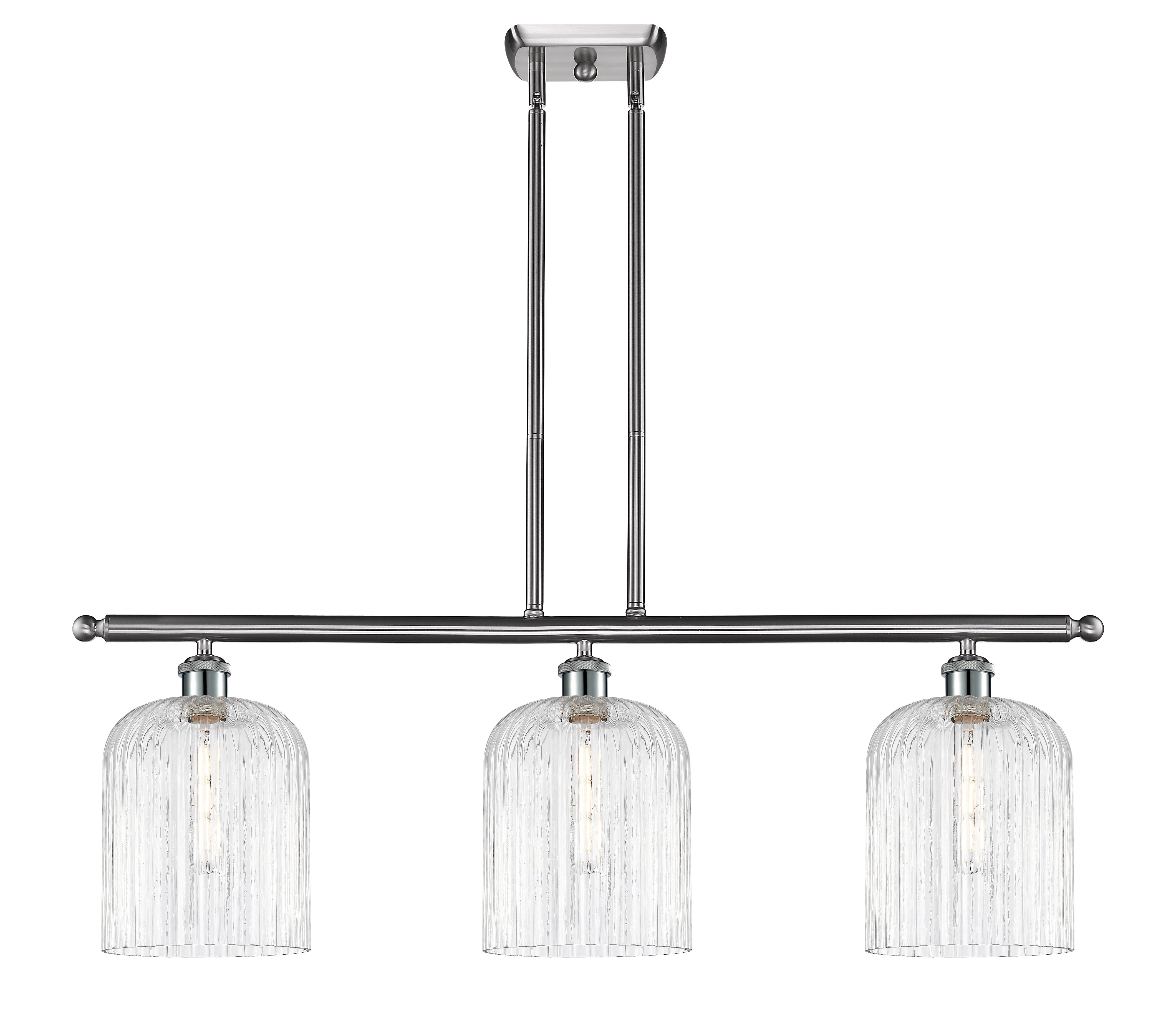 Ballston Island Light Cast Brass Steel Glass
