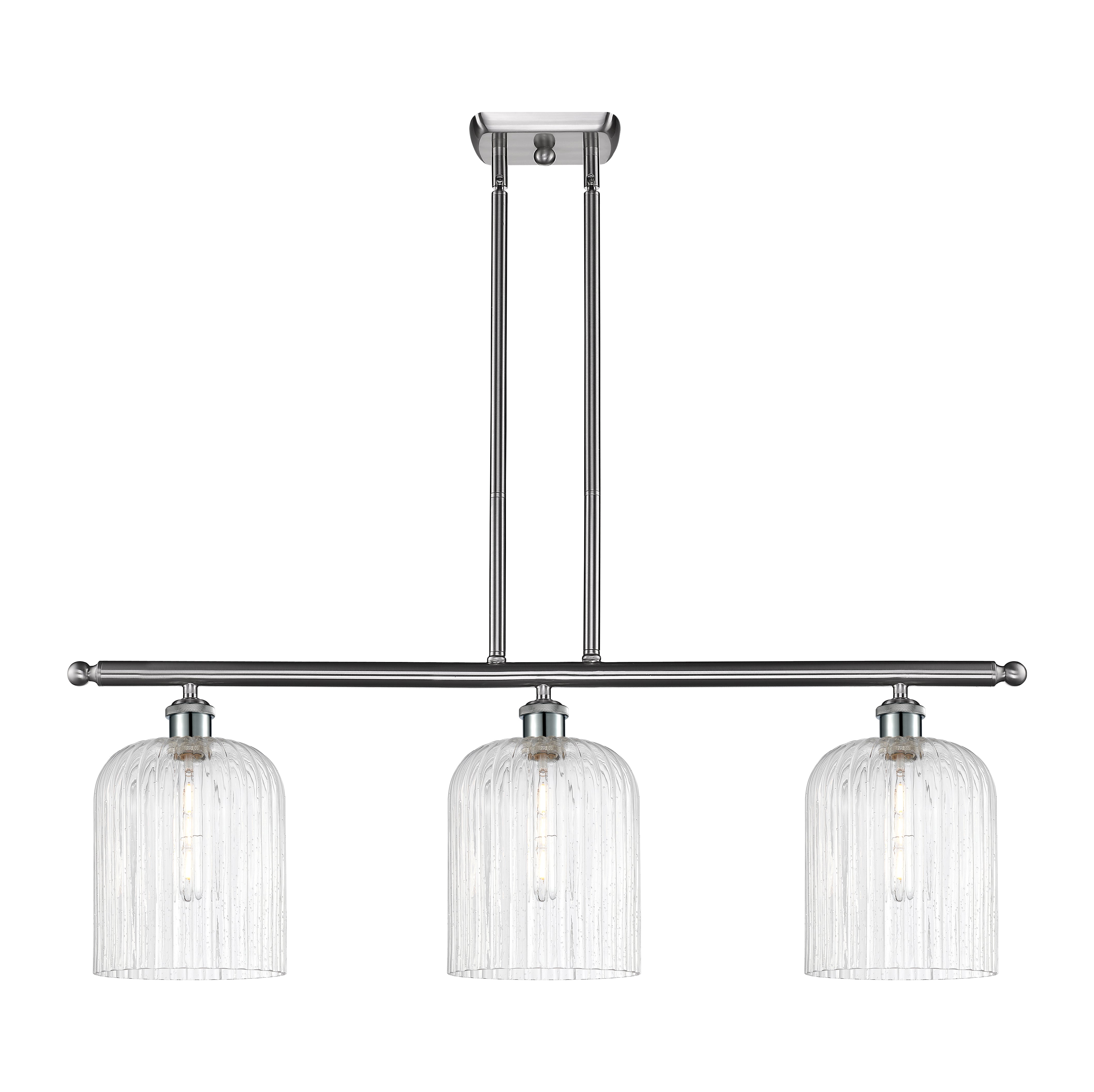 Ballston Island Light Cast Brass Steel Glass