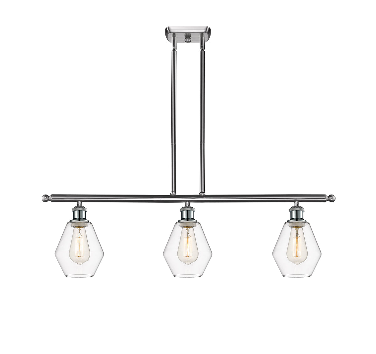 Cindyrella 36-Inch 3-Light Stem-Hung Island Light with LED Bulbs 10-Inch High