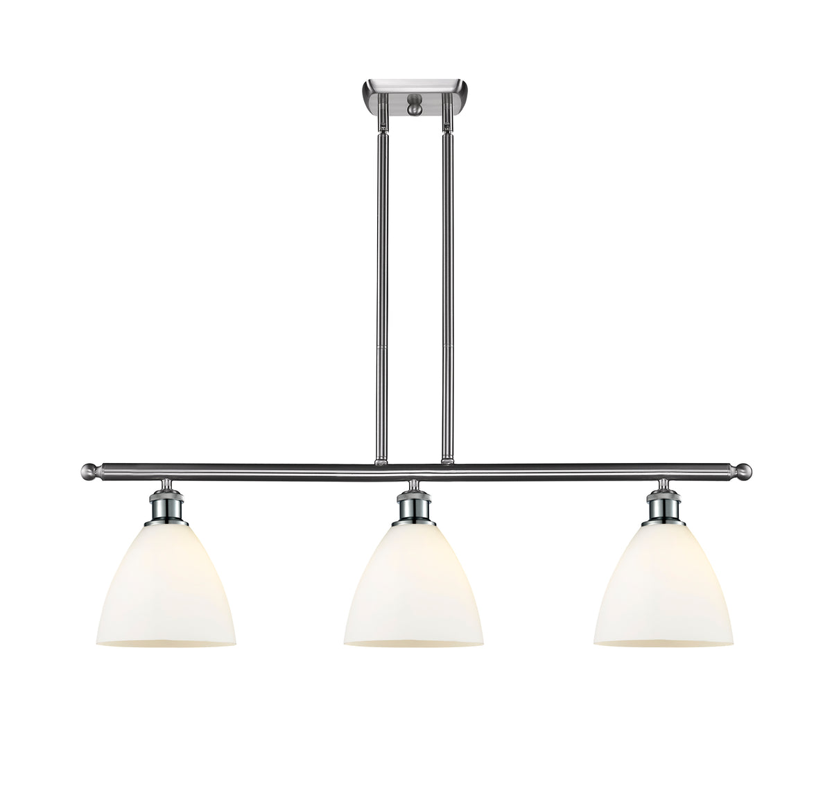 Bristol 36-Inch 3-Light Stem-Hung Island Light Dome Shade 10-Inch High