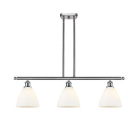 Bristol 36-Inch 3-Light Stem-Hung Island Light Dome Shade 10-Inch High