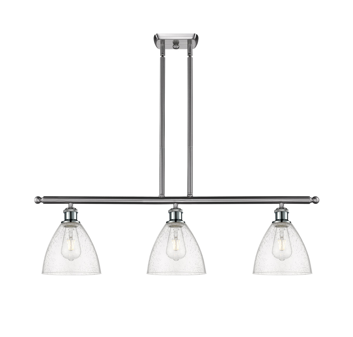 Bristol 36-Inch 3-Light Stem-Hung Island Light Dome Shade 10-Inch High