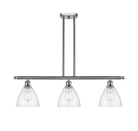 Bristol 36-Inch 3-Light Stem-Hung Island Light Dome Shade 10-Inch High
